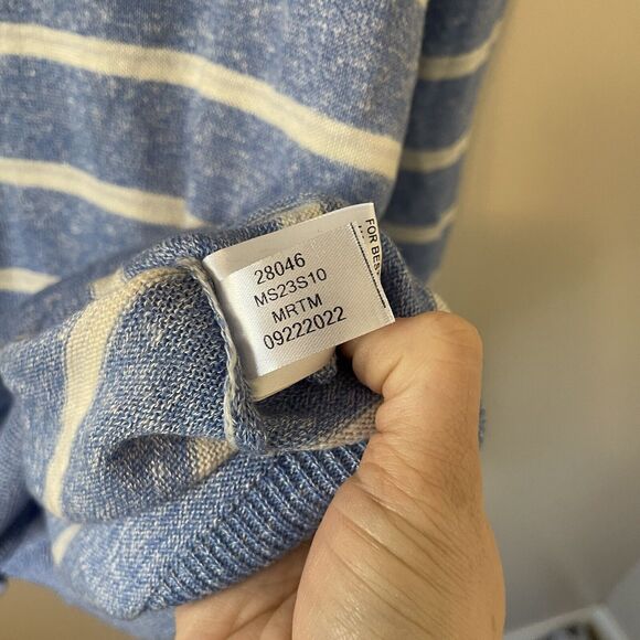 PETER MILLAR Crown XL Long Bay Merino Wool Linen Maritime Quarter Zip Swester - Picture 8 of 10